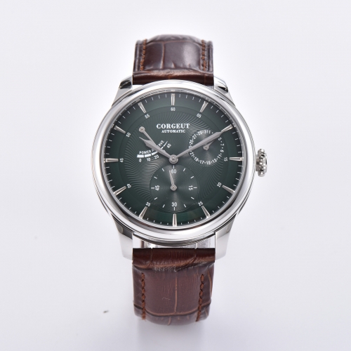40mm Corgeut green dial date Power Reserve ST1780 automatic mens watch