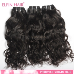 【13A 1PCS】Peruvian Natural Wave Virgin Hair 10-30 Inch Grade 13A Elfin Hair