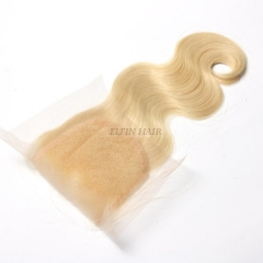 14A 8-18 Inch #613 Blonde 4*4 Lace closure Body Wave (Free Part, Middle Part & Three Part)