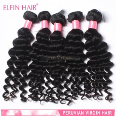 【13A 1PCS】Peruvian Deep Curly Virgin Hair 10-30 Inch Grade 13A Elfin Hair