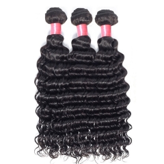 3PCS Hair Bundles New 12A Peruvian Deep Wave 8-30inch Hair 100% Human Virgin Hair Extensions Natural 1B Color Free Shipping