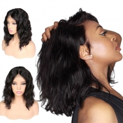 13x6 Bob Lace Wig Lace Frontal Wig 150% Density Natural Wave Human Virgin Hair