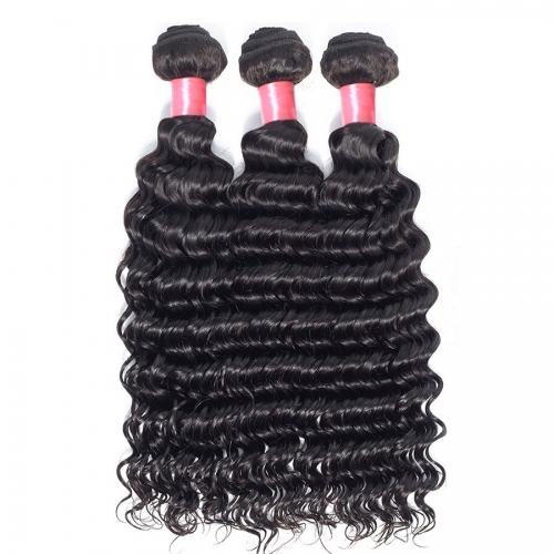 【12A 4PCS】Brazilian Deep Wave Hair 12A Grade Human Deep Wave Hair Bundles Free Shipping