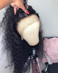 13A 360 All Lace Around Deep wave Wig Frontal 150% Density Virgin Human Hair Free Shipping Customize in 7 working days