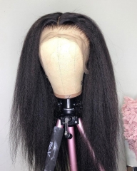 Elfin 13A 150% Density Lace Frontal Wig 13x4 Kinky Straight Soft Weave Long Wigs Virgin Human Hair Super Grade customize in 7 working days