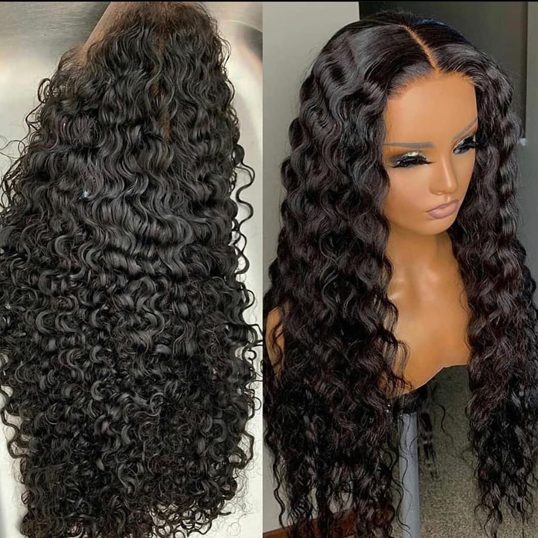 Elfin Hair ❤【4*4 Deep Wave Closure Wig】250% Density 10-30inch Lace Wig