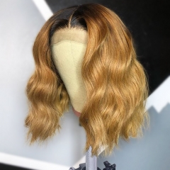 【1b/27 Color 4*4 closure bob wig 】 Straight/Body Wave Bob Lace Closure Wig 250% Density  with Thick Human Hair Lace Wigs Customized 7 Days