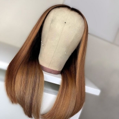 1b/30 Color 4*4 Straight/Body Wave Bob Lace Closure Wig with 250% Density Thick Human Hair Lace Wigs Customized 7 Days