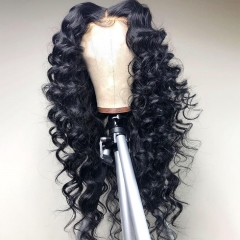 13A Loose Curly  Full Lace Wig 220%/180%/150% Preplucked Glue-less Loose curly Wig Elfin Virgin Human Customize Wig 7 working days