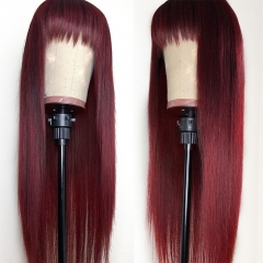 [2 Wigs] Human Hair Wig With Bang Glueless Human Hair Wig 250% Density Customize in 7 working days