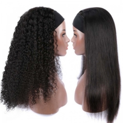 Elfin Hair【2 Headband Wigs】Wig Beginner Affordable Price Big Sale Headband Afro Wig No Gel Machinemade Hair Wefts Human Hair Wig 250% Density