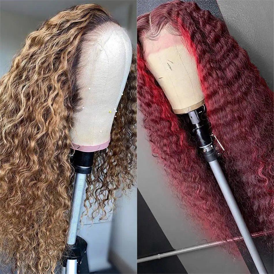 colored curly wig