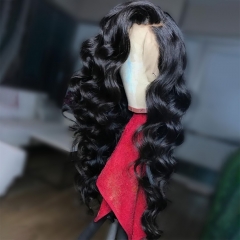 13A 180% Density 13*4 Loose Wave Lace Frontal Wig 10-24inch Full Hair Look Smooth Curls