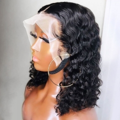 13*4 Water Wave Bob 250% Density Lace Wig 13*4 Lace Frontal Bob Wig