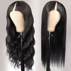 Elfin Hair V Part Wig 250% Density No Leave Out No Glue No Gel No Sewin Human Hair Wig