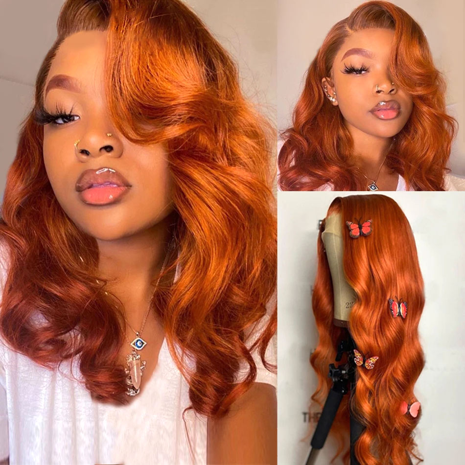 ginger side part wig