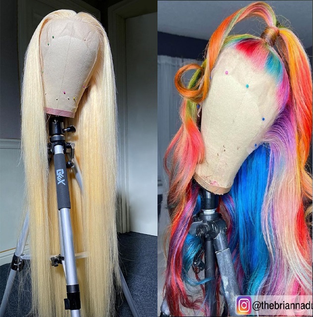 blonde straight wig