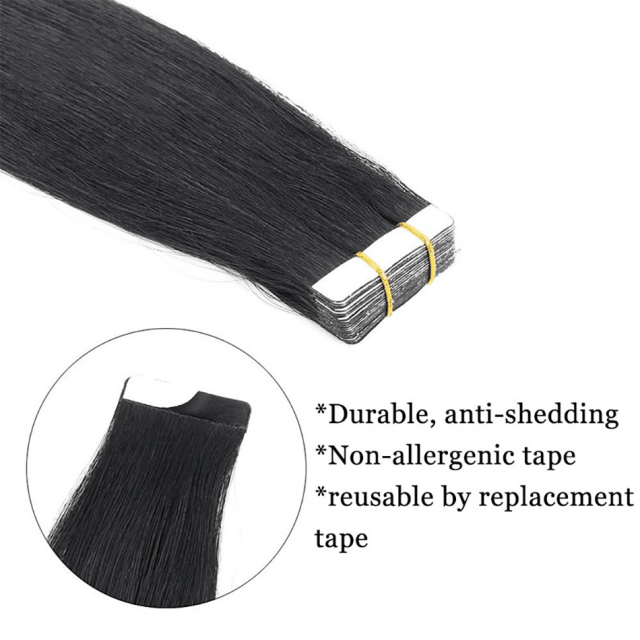 black tape in hair extensions