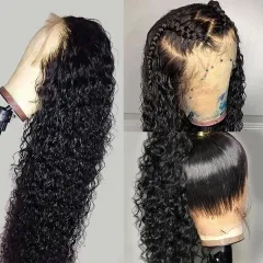 Wig Beginners! 250% density 360 Lace Frontal Wig Deep Wave Curly Pre-plucked Hairline & Baby Hair All Around 10-30inch Hair Elfin Hair Customize 7 day