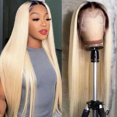 Elfin Hair 13A 1b-613 250% Density 4*4/13*4 Lace Frontal Wig Lace Closure Wig Black Roots Full Hair Customized 7 days
