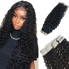 Elfin Hair New Arrival Tape In Extensions Deep Curly For Black Women Microlink Microloop Hair Extensions 20pcs/40pcs/80pcs/120pcs