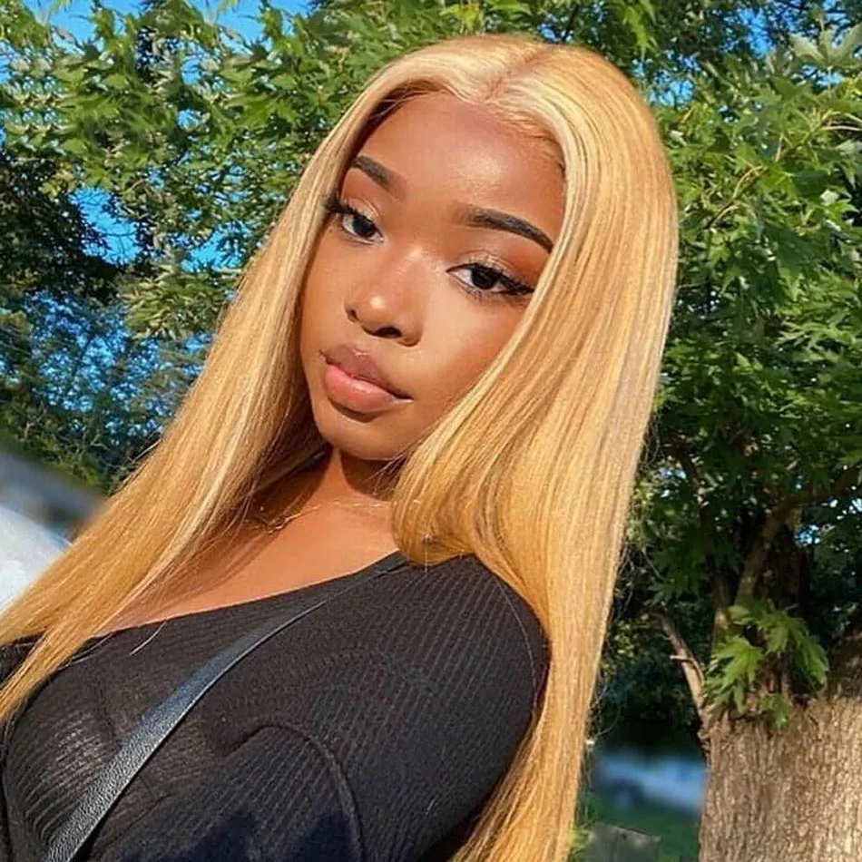 honey blonde lace frontal wig