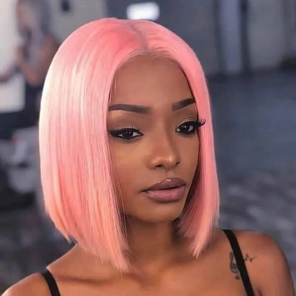 pink bob wig