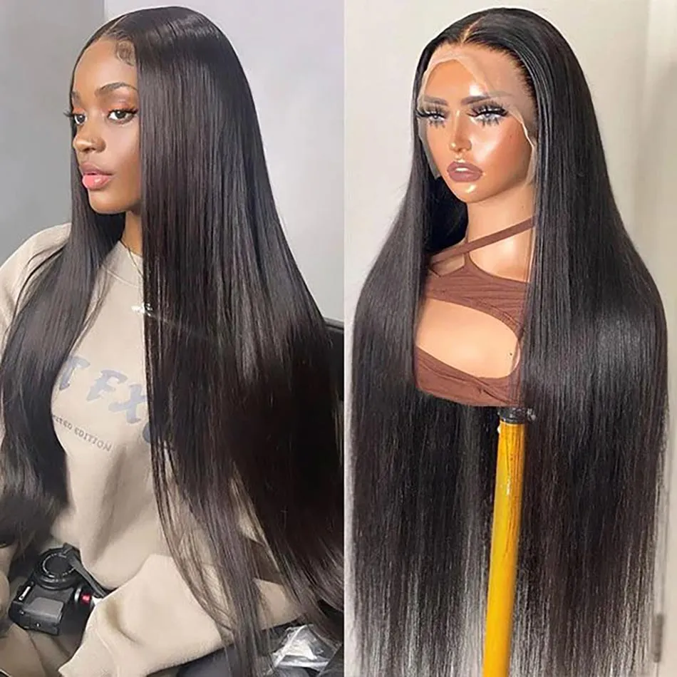 sleek straight lace frontal wig style