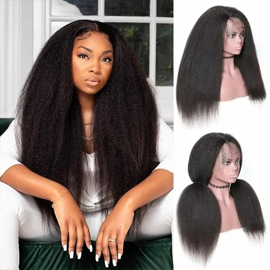 kinky straight lace frontal wig
