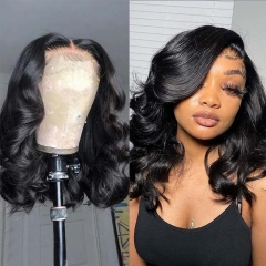 Elfin Hair HD/Transparent 4*4/5*5 Lace Closure Bob Wig Body Wave 250% Density Lace Wig Body Wave Hair Customize 3 days