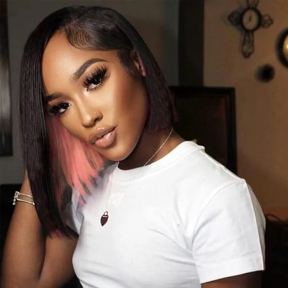 peekaboo pink lace front wig