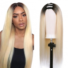 Elfin Hair 1b-613 Wig U Part Wig Glueless Wig 200%/250% Density Human Hair Full Machine-made Wig