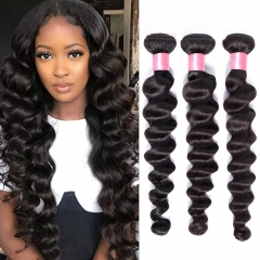 3PCS Hair Bundles New 12A Peruvian Loose Deep wave 8-30inch Hair 100% Human Virgin Hair Extensions Natural 1B Color