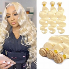 Elfin Hair 3PCS #613 Blonde Brazilian Body Wave Bundles Virgin Hair 3 Bundles High-Quality Extension