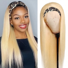 New in 613 blonde 1b/613 Color Headband Wig Machinemade Wig Afro Women Affordable Wig No Lace No Gel No Glue Wig Human Hair Free Shipping