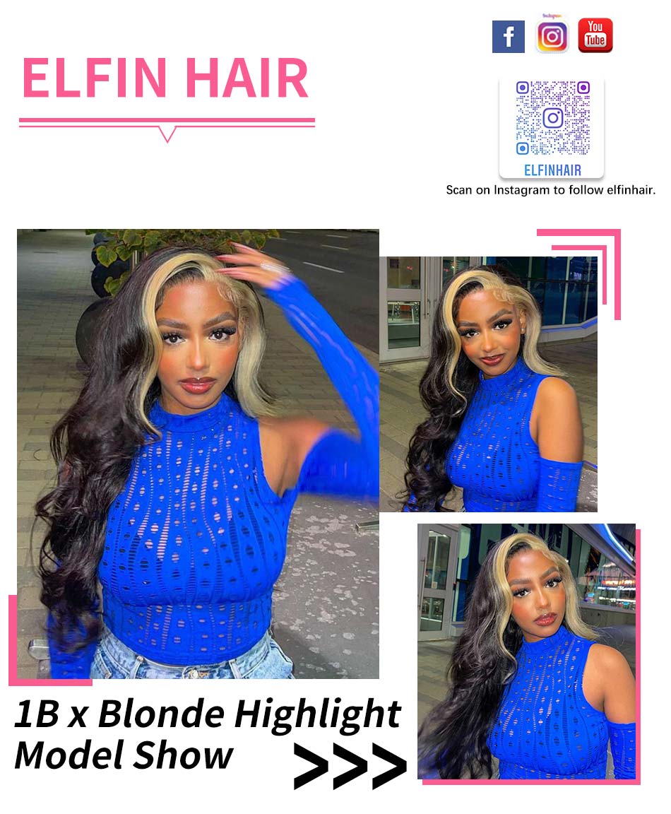 1b x blonde highlights