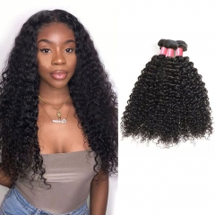 Elfin Hair Deep Curly 3PCS Bundles 12A Brazilian Hair 8-30inch Hair 100% Human Virgin Hair Extensions Natural 1B Color