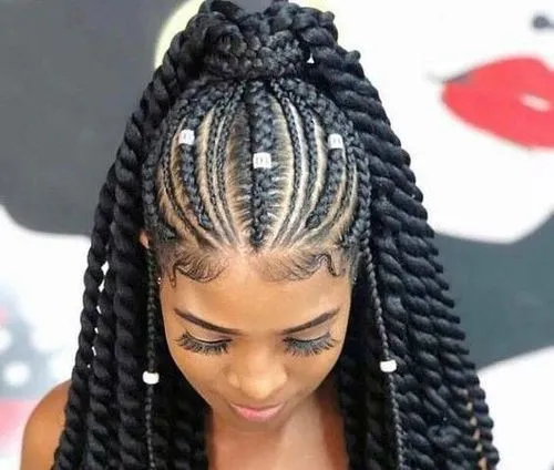 cornrow braids ponytail