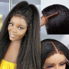 【New In】4C Kinky Edges HD/Transparent Lace 5*5 Lace Closure Wig 16-30inch 200%/250% Density Natural Hairline Afro Inspired