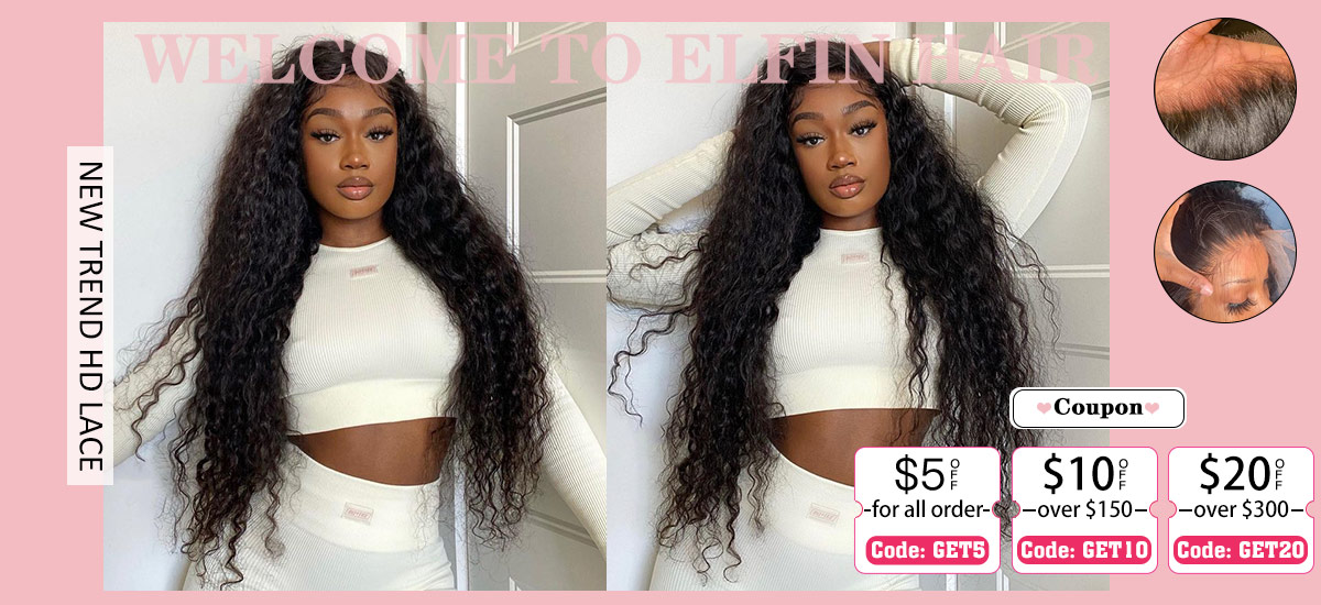 HD lace wig black hair