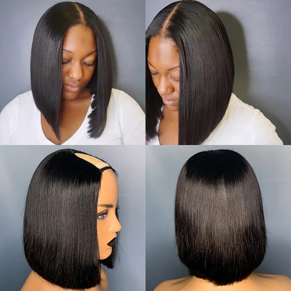 U part human 2025 hair bob wigs