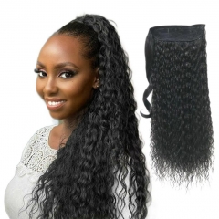 Cheveux Wrap Around Velcro Ponytail For Black Women Drawstring Instant Clip-in Pony Extensions