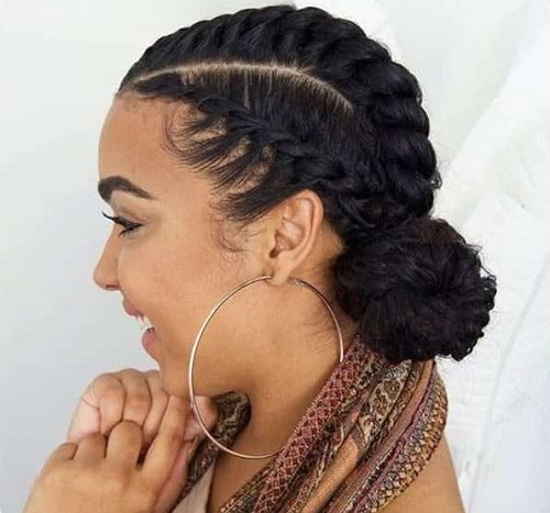 low twisted bun