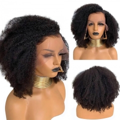 【New In】Afro Curly 4C Hair Type 13*4 Invisible Lace Frontal Wig | Real HD Lace 200% Density Wig For Blackwomen