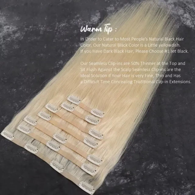 blonde seamless clip-ins