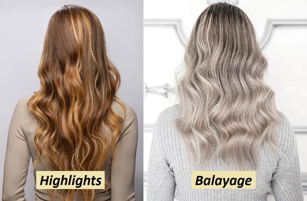 balayage vs. highlights