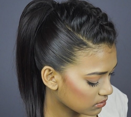 faux hawk ponytail