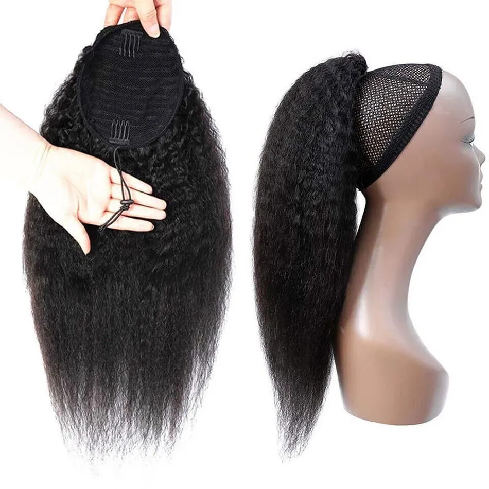 kniky straight drawstring ponytail