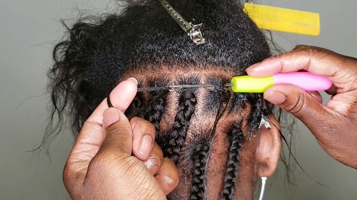 How to crochet braids with weave?