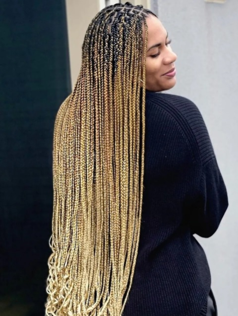 ombre box braids